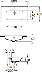 Раковина Roca Victoria-N Unik 80х46 32799C000