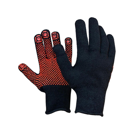 Перчатки вязаные хлопкополиэфирные с ПВХ