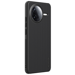 Усиленный чехол черного цвета от Nillkin для Xiaomi Poco F7 Pro и Redmi K80, серия Super Frosted Shield Pro