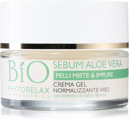 Phytorelax Laboratories Bio Sebum Aloe Vera - Увлажняющий гель-крем для уменьшения чрезмерной жирности кожи /   50  ml  / GTIN 8030976015939