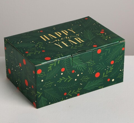 Складная коробка «С новым годом», 22 × 15 × 10 см