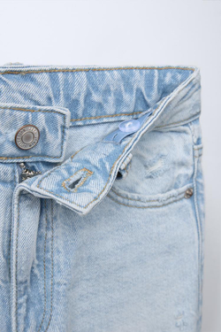 ZARA ДЖИНСЫ С ШИРОКИМИ ШТАНИНАМИ, ГОЛУБОЙ