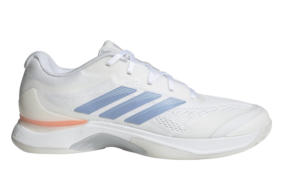 Женские теннисные кроссовки Adidas Avacourt 3 - white/halo blue/beam orange