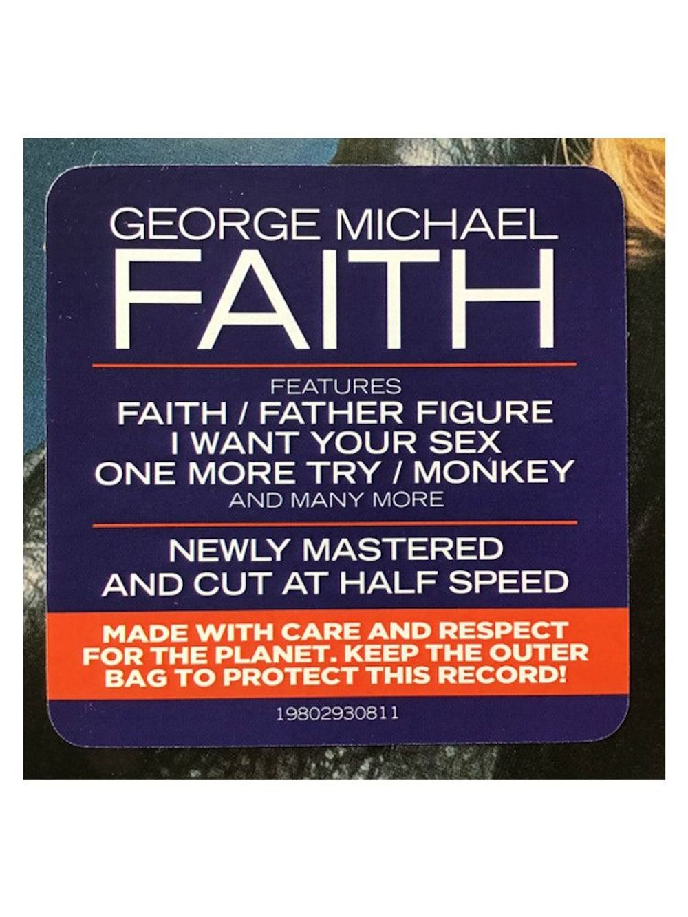 George Michael - Faith (LP, 198029308112) Джордж Майкл. Вера. Новая запечатанная виниловая пластинка