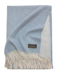 Плед 130х180 Glen Saxon Lamcash Stone-Light Denim Германия-Шотландия