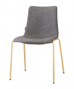 Стул с обивкой Scab Design Zebra Pop 4 legs, сатинированная латунь, серый