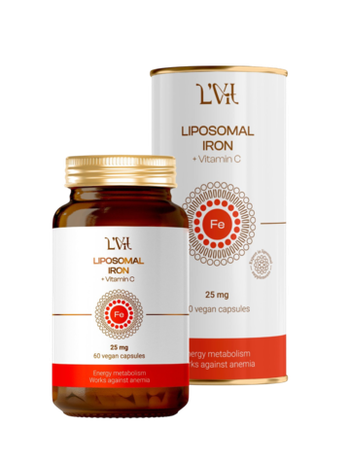 Liposomal Vitamins Iron 25 mg + Vitamin C 60 veg caps, Железо + Витамин С