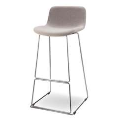 Барный стул Neo Soft 77 см, серый, ножки хром