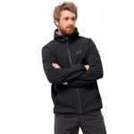 JACK WOLFSKIN куртка софтшел ( средний слой) ESSENTIAL PEAK JKT MEN 60000 BLACK