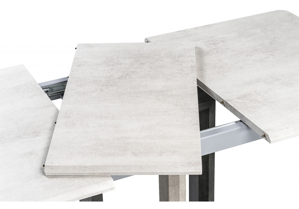 Стол деревянный Woodville на тумбе Санса 120 камень светлый, камень темный