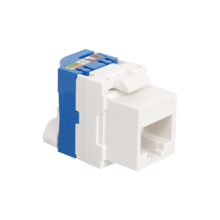 Модуль Keystone Toolless RJ45,  cat. 6,  UTP,  180 град.,  белый