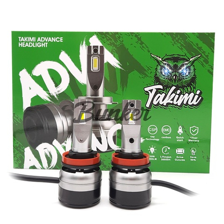 Светодиодные автомобильные LED лампы TaKiMi Advance H11/8/9/16 6500K 12V