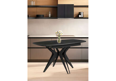 Керамический стол Woodville Риполь 160(205)х89 черный мрамор shakespeare black, черный