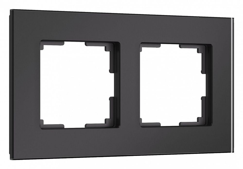 Рамка на 2 поста Werkel Senso (черный, стекло soft-touch) W0023108