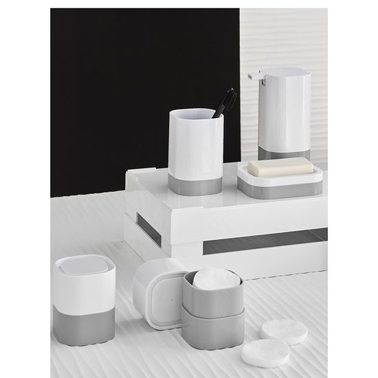 Стакан для зубных щеток tyer, 470 мл, белый/серый