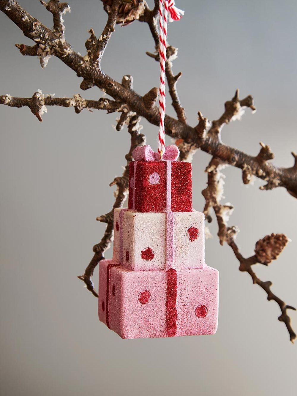 Набор ёлочных украшений Pink fairytale из коллекции New Year Essential, 4 шт.