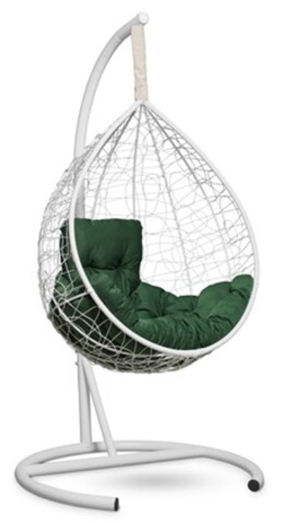 Кресло подвесное Sevilla comfort (Белый/Зеленая подушка)
