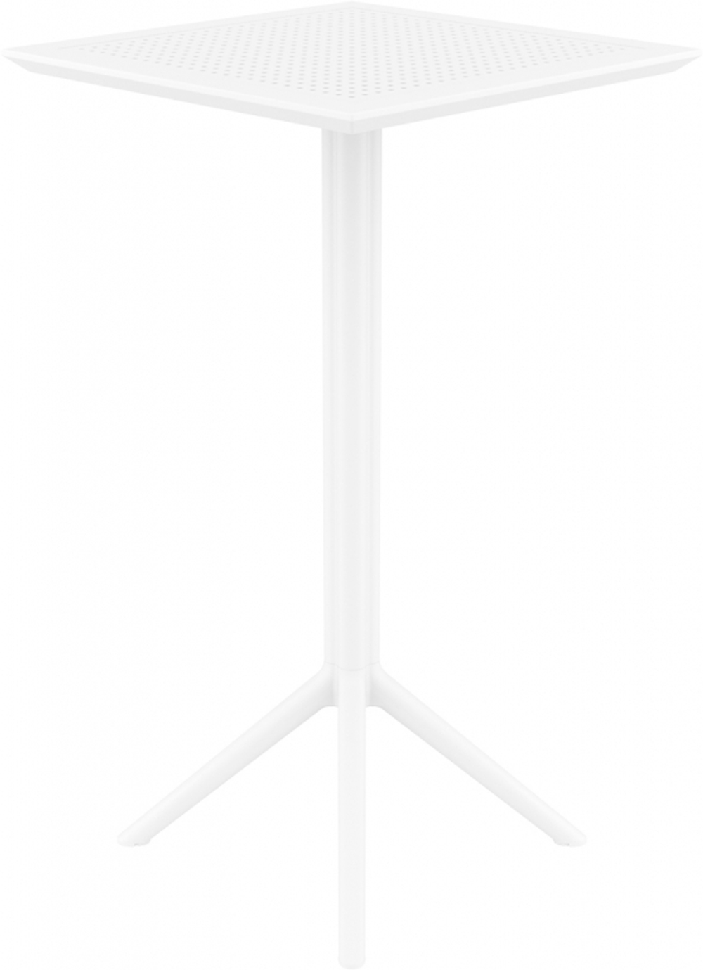 Стол пластиковый барный складной Siesta Contract Sky Folding Bar Table 60, белый