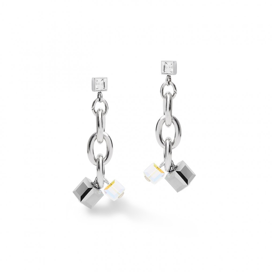 Серьги Coeur de Lion Crystal-Silver 5063/21-1817 цвет прозрачный