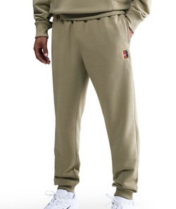 Мужские теннисные штаны Nike Court Heritage Dri-FIT Fleece Tennis Joggers - neutral olive