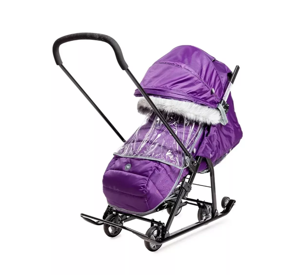 Санки-коляска Ника НД7-5SK/1 черничный