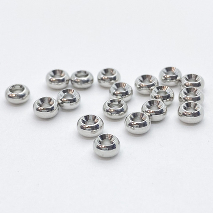 Бусина, цвет серебро (родий), размер 5*2,5, цена за 10 шт