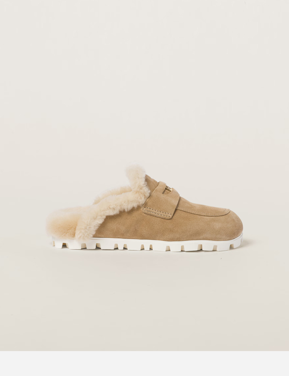 Miu Miu Ecru Suede Mules (5D058E_Z0G_F0379_F_D010)