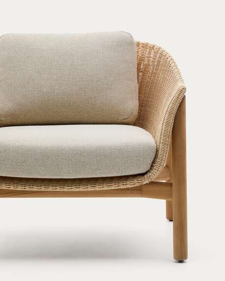 Кресло Galea из тикового дерева и синтетического ротанга