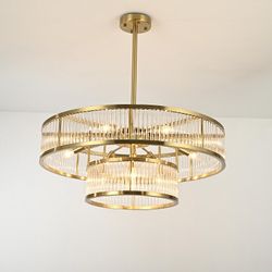 Люстра на штанге Imperiumloft RH Marais Round Chandelier D80 40,2668