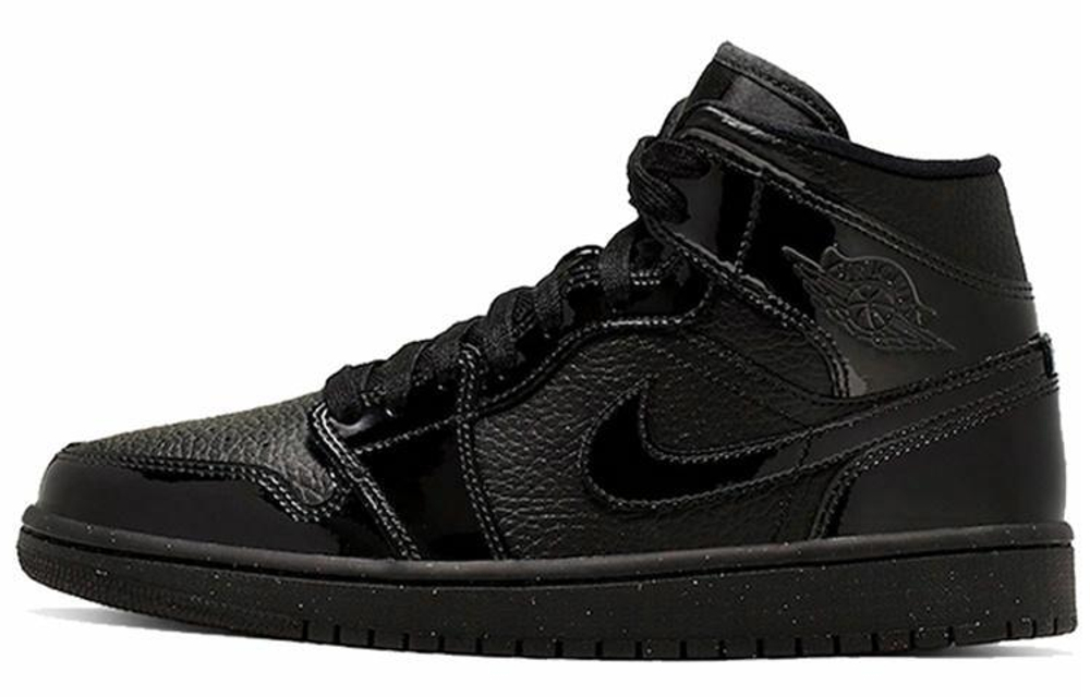 Кроссовки Jordan Air Jordan 1 Mid Triple Black (Женская размерная сетка)