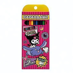 Карандаши 12цв. "Куроми" пластиковые, 177мм. шестигранный корпус, в коробка (Центрум)