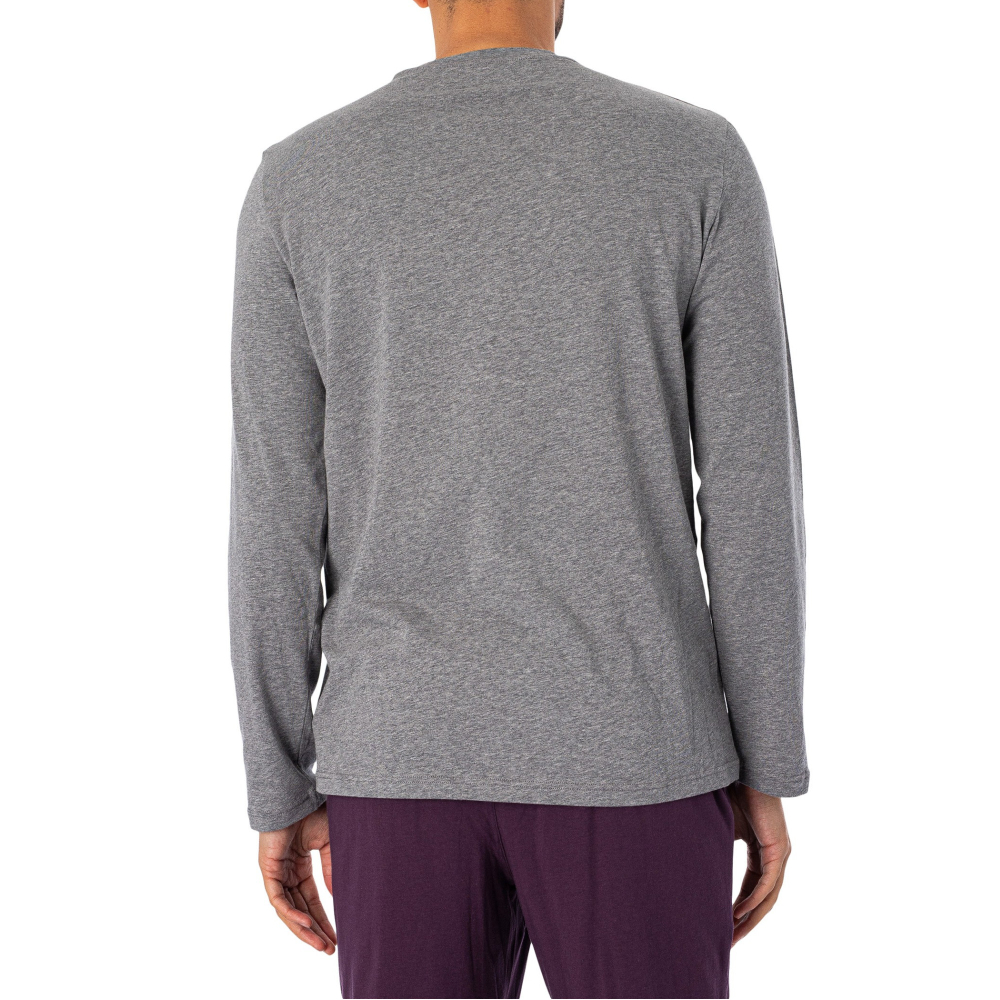 Мужская пижама серая толстовка, фиолетовые штаны Emporio Armani 111789_4F720 15449