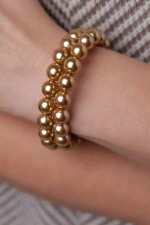 Браслет memory из золотого жемчуга
