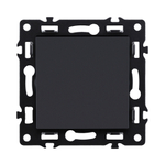 Выключатель 1-клавишный проходной 10А/250В, черный Kollinger Asthetik AS-002BK