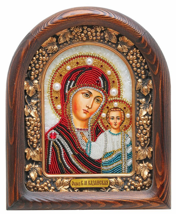 Икона Пресвятая Богородица Казанская бисер