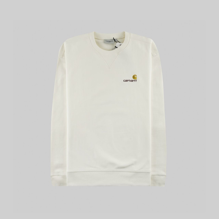 Толстовка мужская Carhartt WIP American Script Sweatshirt артикул:I025475_white - купить в магазине Дайс