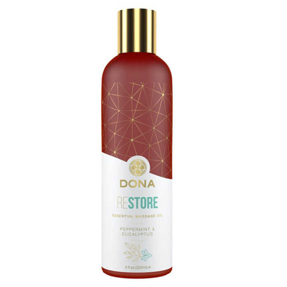 Массажное масло Dona с ароматом перечной мяты и эвкалипта (120 мл) (Цвет: прозрачный)