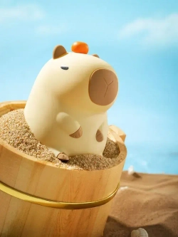 Детский ночник с таймером Капибара силиконовый, беспроводной светильник для малышей