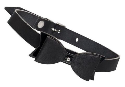 Черный чокер с бабочкой