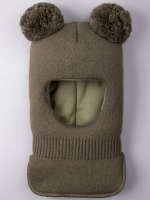 Шапка шлем детская зимняя вязаная