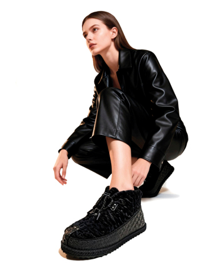 Ботинки из натурального каракуля "Black Рepper"