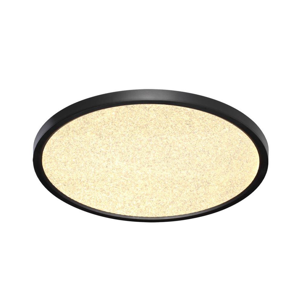 7662/32L MITRA LED SN 555 Светильник пластик/белый/черный LED 32Вт 3000/4000K D400 IP40 OMEGA BLACK