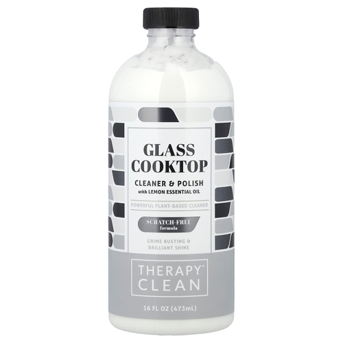Therapy Clean, Glass Cooktop, средство для очистки и полировки с эфирным маслом лимона, 473 мл (16 жидк. унц.)