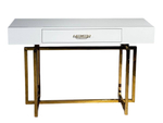 Стол-консоль Ist Casa Гарда-1, 120х40х76 см, белый, золото