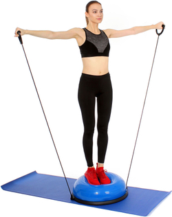 Полусфера Bradex SF 0376 Bosu с эспандерами и насосом