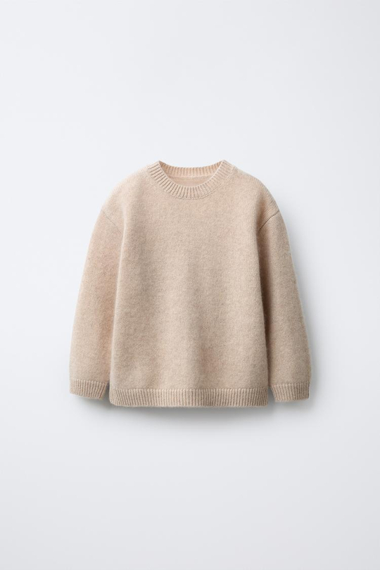ZARA Х BENSIMON ® ТРИКОТАЖНЫЙ СВИТЕР, ЭКРЮ