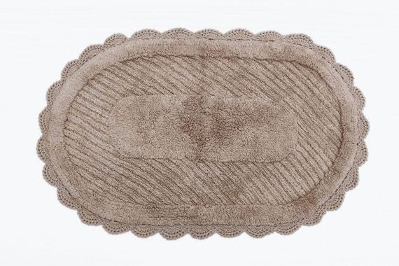 LAURA (капучино) Набор ков. для ванной кружевной 60х100 и 50х70