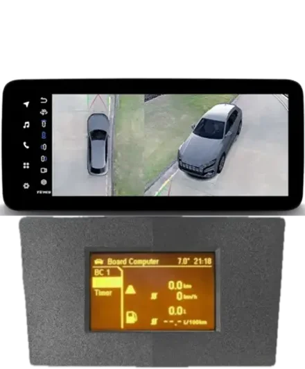 Магнитола для Opel Antara 2006-2015 (перенос БК вниз, серая) - Teyes LUX ONE 360 монитор 12.3" 2K QLED на Android 10, 6Гб+128Гб, CarPlay, 4G SIM-слот, 4 камеры в комплекте