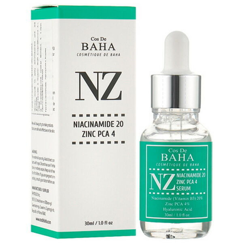Сыворотка для сужения пор с ниацинамидом и цинком Cos de Baha NZ Niacinamide 20% Zinc PCA 4%, 30мл