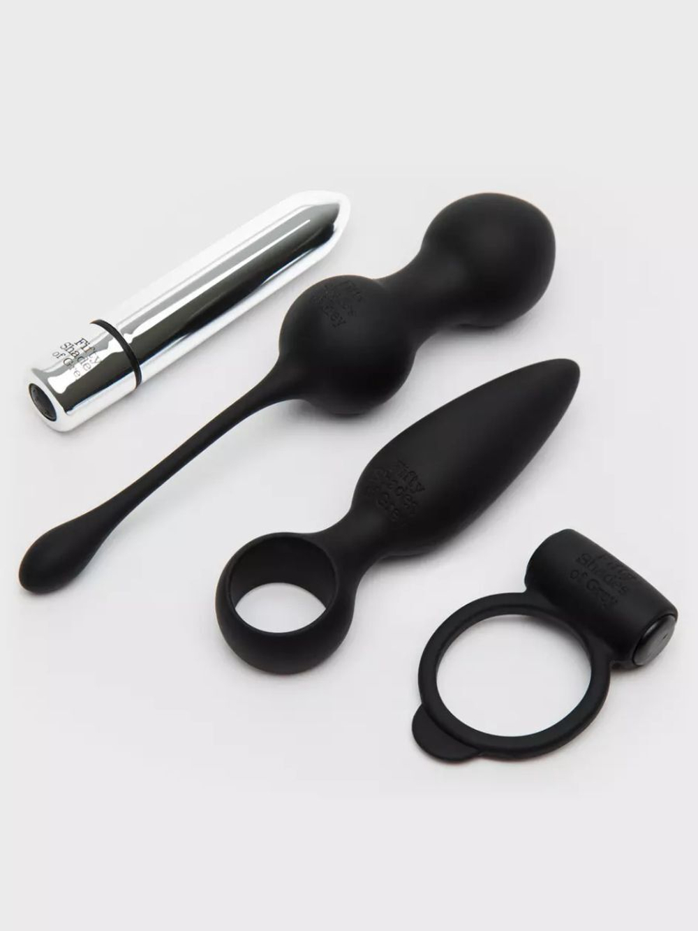 Эротический набор Pleasure Overload 10 Days of Play Gift Set (Цвет: серебристый с черным)